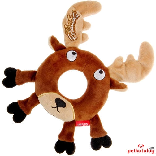 Gigwi Plush Friendz اسباب بازی سگ گوزن مخمل دار با صدای 11cm