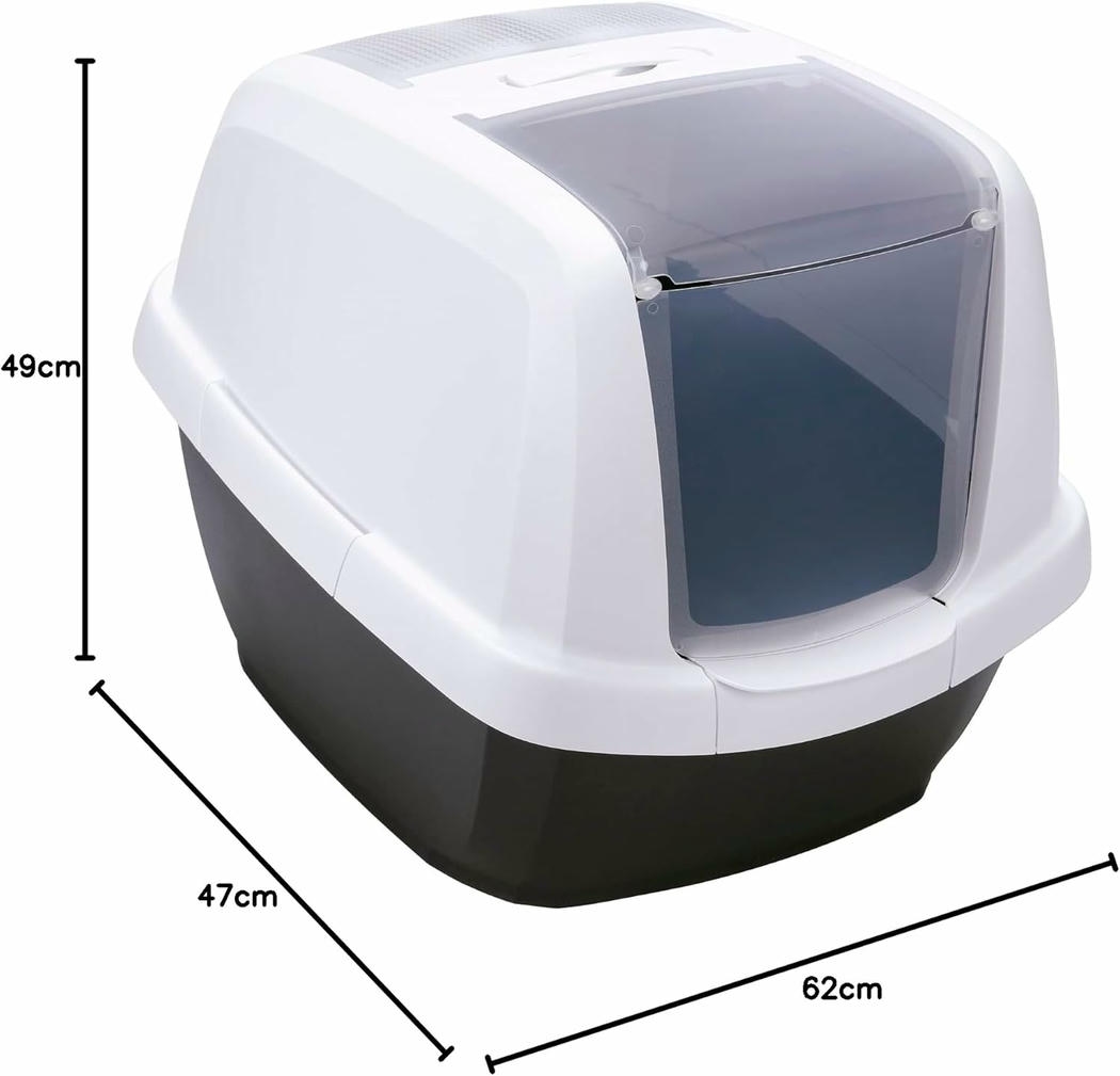 Imac Maddy جعبه بستر گربه سرپوشیده 62x49.5x47.5cm (آنتراسیت)