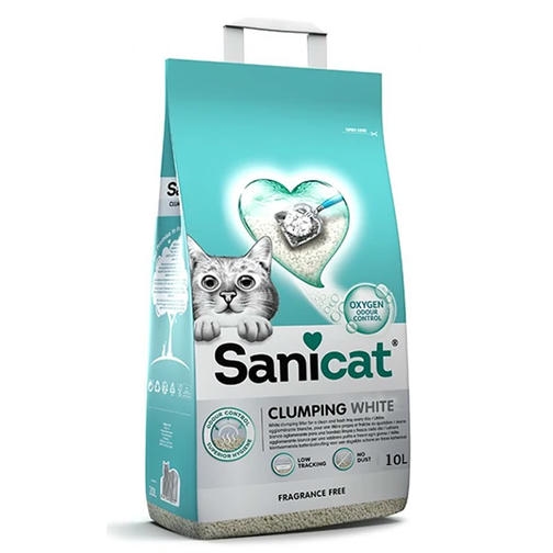 Sanicat Active White Topaklanan Kedi Kumu Kokusuz 10 LT