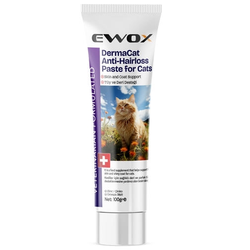 Ewox Dermacat Kediler için Deri ve Tüy Sağlığı İçin Macun 100gr