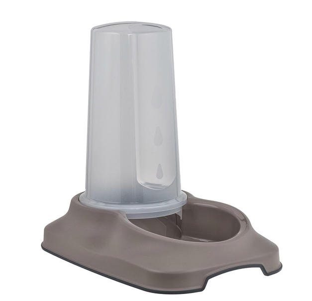 Plast Art Kedi ve Köpekler için Hazneli Mama ve Su Kabı 3.5 Lt Kahverengi