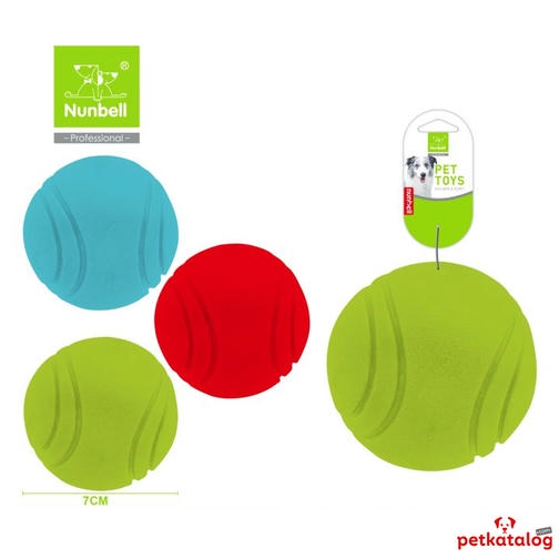 Nunbell Soft بافت (پر) توپی پلاستیکی اسباب بازی سگ 7 cm (رنگ های متنوع)