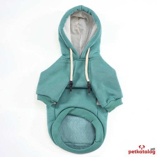 Pawstar Cute Hoodie Yeşil Küçük Irk Köpek Sweat 4,6-6,5KG [L]