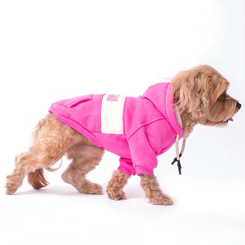 Pawstar Cute Hoodie Pembe Küçük Irk Köpek Sweat 4,6-6,5KG [L]