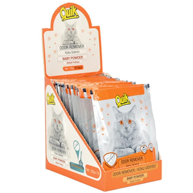 Quik Kedi Kumu Koku Giderici Pudra Kokulu 25 gr