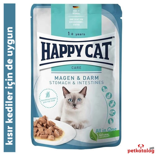 Happy Cat Tahılsız Sindirim Sağlığı İçin Yetişkin Kedi Konservesi 85gr - Kısırlaştırılmış kediler için uygun