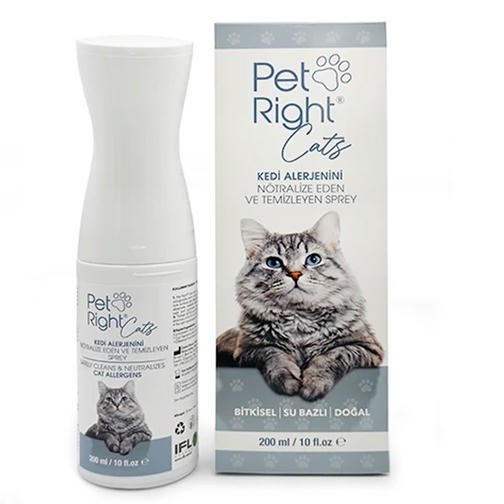 Pet Right Kedi Alerjenlerini Nötralize Eden ve Temizleyen Sprey 200ml - Kedi alerjinizden kurtulun