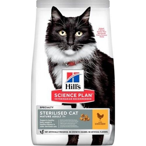 Hill's Science Plan Mature +7 Tavuklu Kısırlaştırılmış Yaşlı Kedi Maması 1,5KG