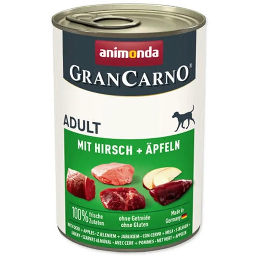 Animonda GranCarno Geyikli&Elmalı Yetişkin Köpek Konservesi 400 Gr