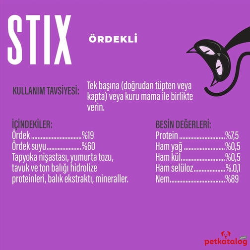 Schesir Cat Stix Ördekli Krema Sıvı Kedi Ödülü 6x15gr