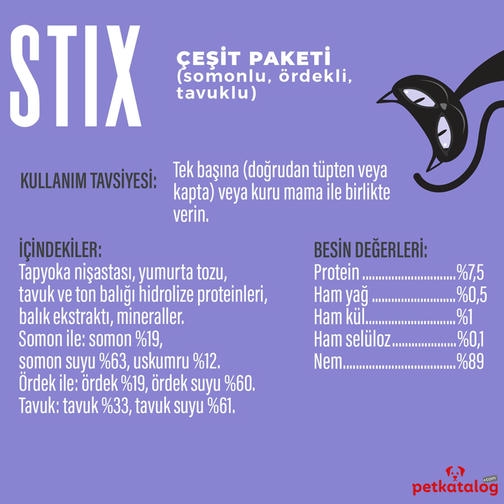 Schesir Cat Stix کرم ترکیبی مایع گربه با مرغ، سالمون و اردک 6x15gr
