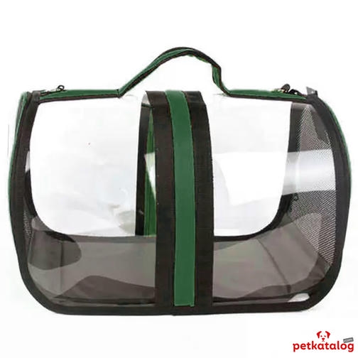 Luckypaw Flybag Kedi Köpek Şeffaf Taşıma Çantası 44x28x28cm (Haki)