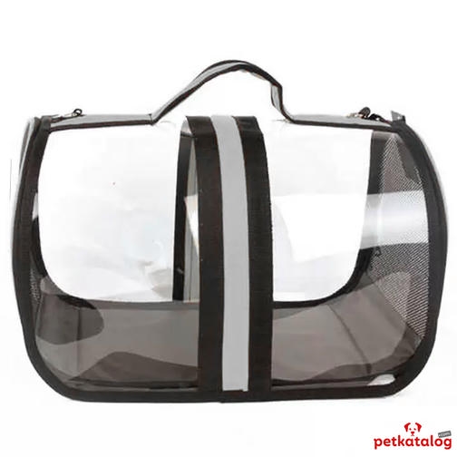 Luckypaw Flybag Kedi Köpek Şeffaf Taşıma Çantası 44x28x28cm (Gri)