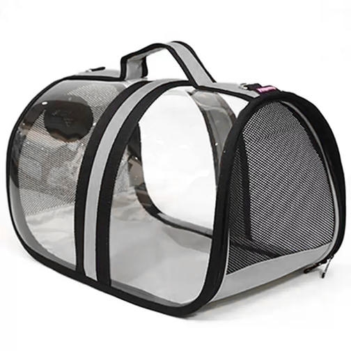 Luckypaw Flybag Kedi Köpek Şeffaf Taşıma Çantası 44x28x28cm (Gri)