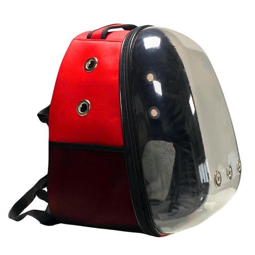 Teng Jumbo Astronot Kedi ve Köpek Çantası Kırmızı (47 x 37 x 33 cm)