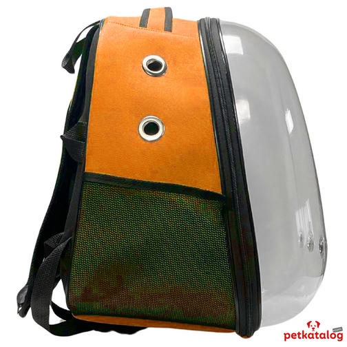 Teng Jumbo Astronot Kedi ve Köpek Çantası Turuncu (47 x 37 x 33 cm)