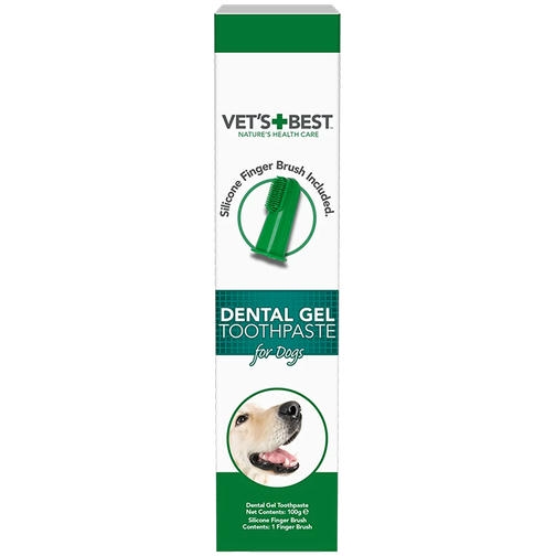 Vet's Best Aloe Vera ve Nane Özlü Köpek Diş Macunu 100 gr+ Silikon Parmak Diş Fırçası Hediye
