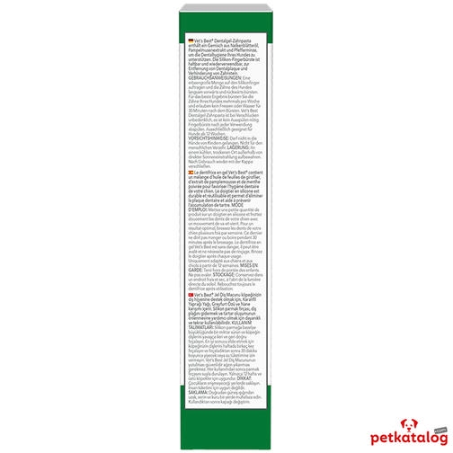 Vet's Best Aloe Vera ve Nane Özlü Köpek Diş Macunu 100 gr+ Silikon Parmak Diş Fırçası Hediye