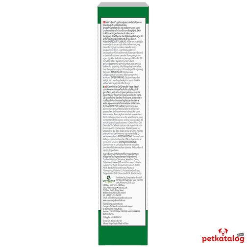 Vet's Best Aloe Vera ve Nane Özlü Köpek Diş Macunu 100 gr+ Silikon Parmak Diş Fırçası Hediye
