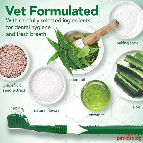 Vet's Best Aloe Vera ve Nane Özlü Köpek Diş Macunu 100 gr+ Diş Fırçası Hediye