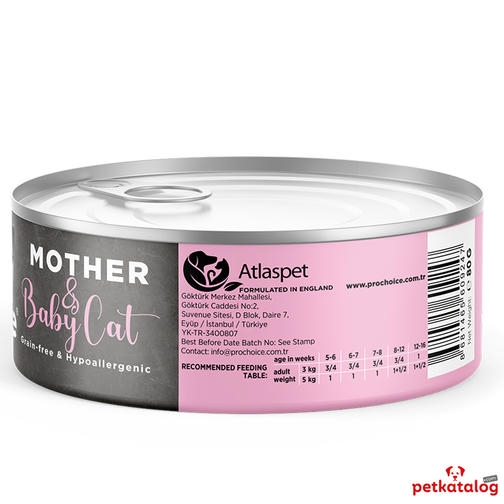 Prochoice Mother & Baby Mousse, Anne Kediler ve Yavruları için Tavuklu Konserve 80 gr