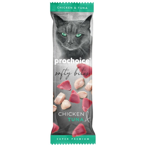 Prochoice Softy Bites Tavuklu ve Ton Balıklı Yumuşak Atıştırmalık Kedi Ödülü 10gr