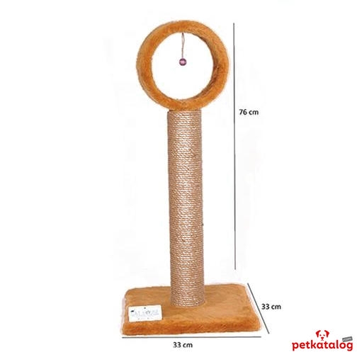 Cathouse Çemberli Oyuncaklı Kedi Tırmalama Tahtası 76 cm (Kahverengi)