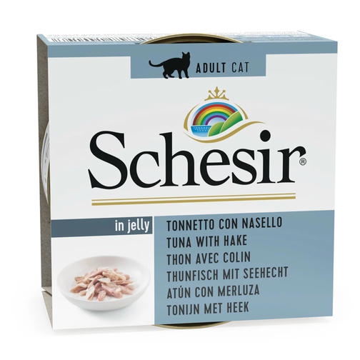 Schesir Jelly - Ton Balıklı ve Barlam Balıklı Yetişkin Kedi Konservesi 85gr