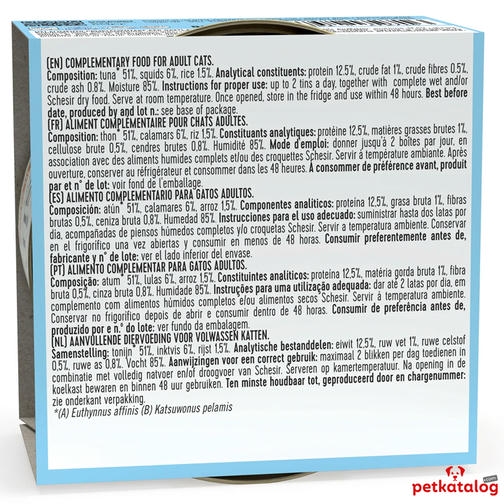 Schesir Jelly - Ton Balıklı ve Kalamarlı Yetişkin Kedi Konservesi 85gr