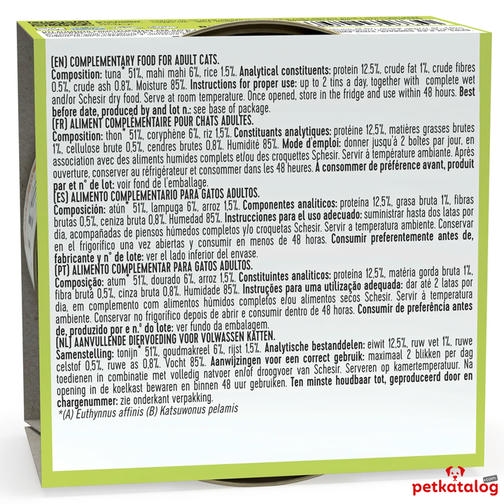 Schesir Jelly - Ton Balıklı ve Mahi Mahi Balıklı Yetişkin Kedi Konservesi 85gr