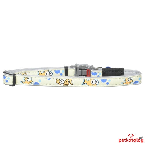 Rogz GlowCat Balık Desenli Reflektörlü ve Emniyet Kilitli Kedi Boyun Tasması