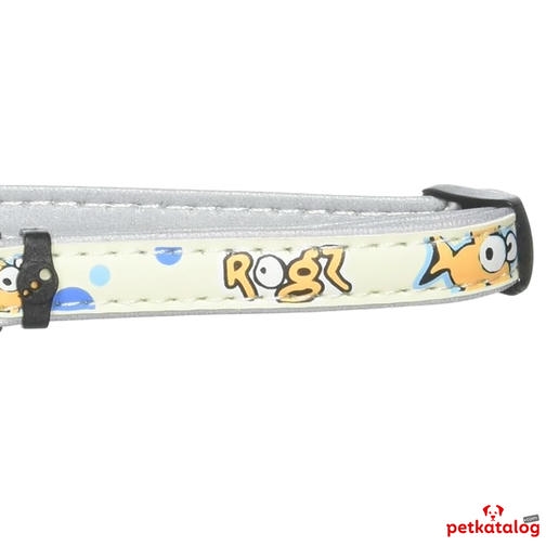 Rogz GlowCat Balık Desenli Reflektörlü ve Emniyet Kilitli Kedi Boyun Tasması