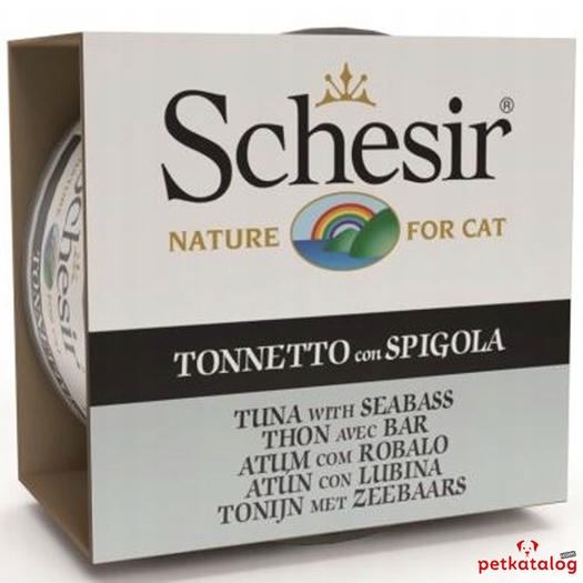 Schesir Jelly - Ton Balıklı ve Levrekli Yetişkin Kedi Konservesi 85gr