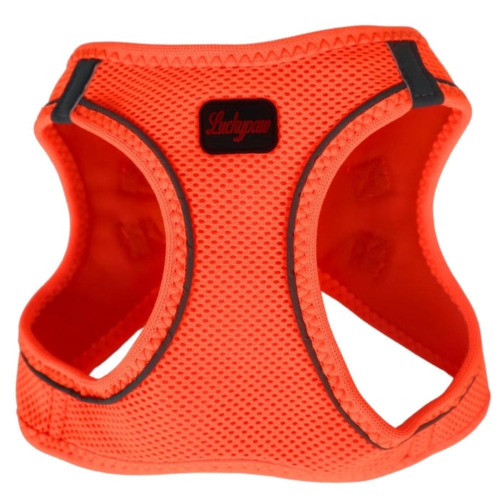 Luckypaw Air Mesh Harness نارنجی قلاده کتفی گربه و سگ (3-5kg) [XSmall]