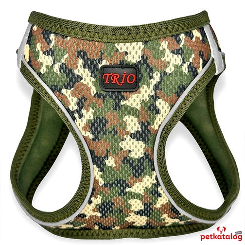 Luckypaw Air Mesh Harness قلاده کتفی گربه و سگ طرح دار Camo (2-4kg) [2XSmall]