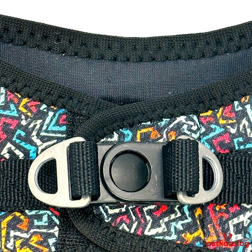 Luckypaw Air Mesh Harness Desenli Kedi-Köpek Göğüs Tasması Graffiti (2-4kg) [2XSmall]