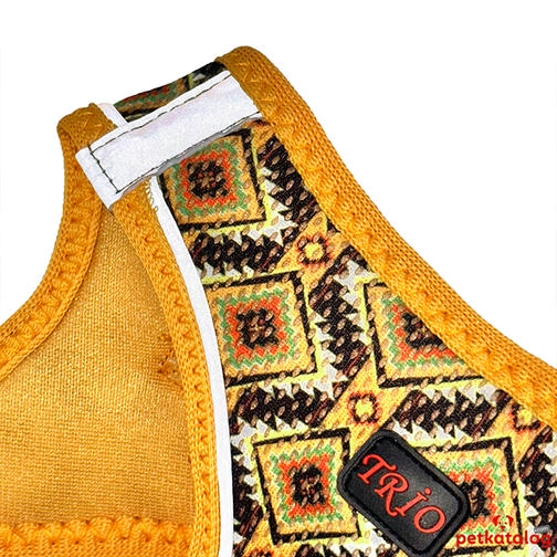Luckypaw Air Mesh Harness قلاده کتفی سگ طرح دار قومی (6-9kg) [Medium]