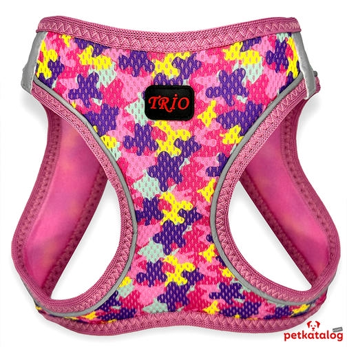 Luckypaw Air Mesh Harness رز طرح دار گربه و سگ (4-7kg) [Small]