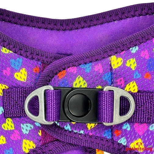 Luckypaw Air Mesh Harness قلب های قلاده کتفی گربه و سگ طرح دار (4-7kg) [Small]