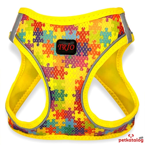 Luckypaw Air Mesh Harness پازل قلاده کتفی گربه و سگ طرح دار (2-4kg) [2XSmall]