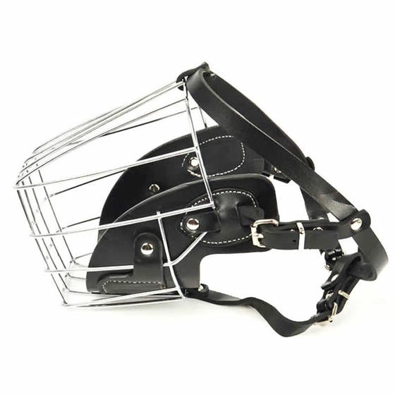 Flip Pet Telli Deri Ağızlık XL