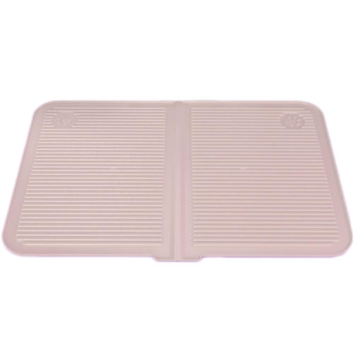 Teng Yıkanabilir Silikon Tuvalet Önü ve Mama Kabı Matı (Katlanabilir) Pembe 60x40cm