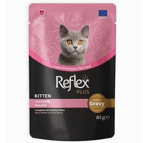 Reflex Plus Sos İçinde Parça Kuzu Etli Yavru Kedi Konservesi 85gr