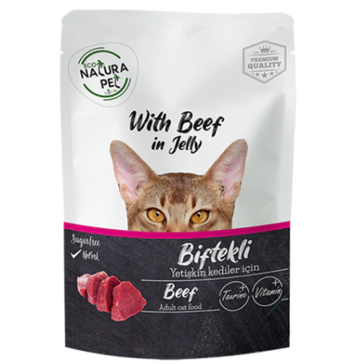 Eco Natura Jöle İçinde Biftekli Yetişkin Kedi Konservesi 85gr