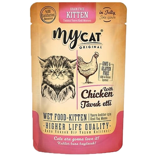 Mycat Kitten Tavuklu Yavru Kedi Yaş Maması 85gr