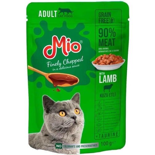 Mio Kuzulu Yetişkin Kedi Yaş Maması 100gr