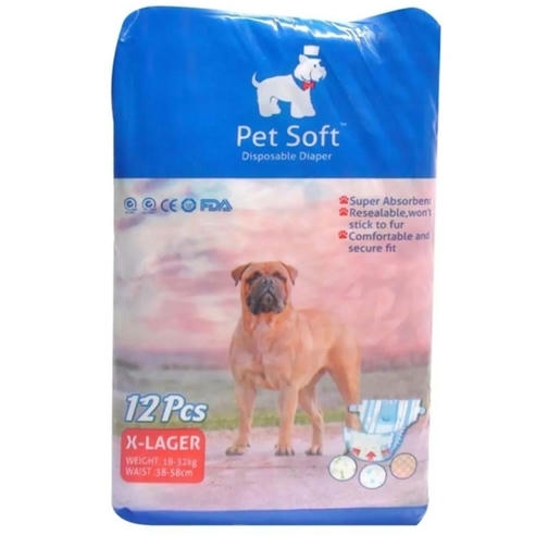 Pet Soft 18-32 Kg - 38-58 cm Köpek Bezi 12 Adet