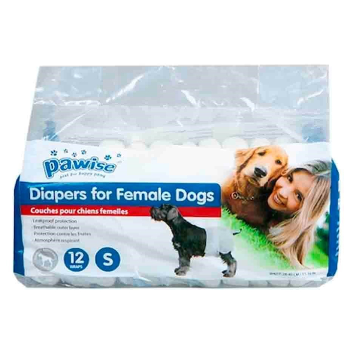 Pawise Dişi Köpek Alt Bağlama Bezi S Boy 12 Adet