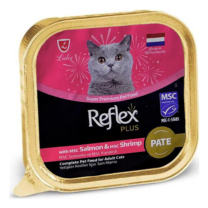 Reflex Plus Pate Somonlu Karidesli Kedi Konservesi 85 GR