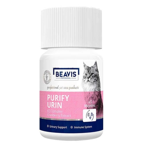 Beavis PURIFY URIN Kediler İçin İdrar Yolu Sağlığı Düzenleyici C Vitaminli Tablet 40 Lı